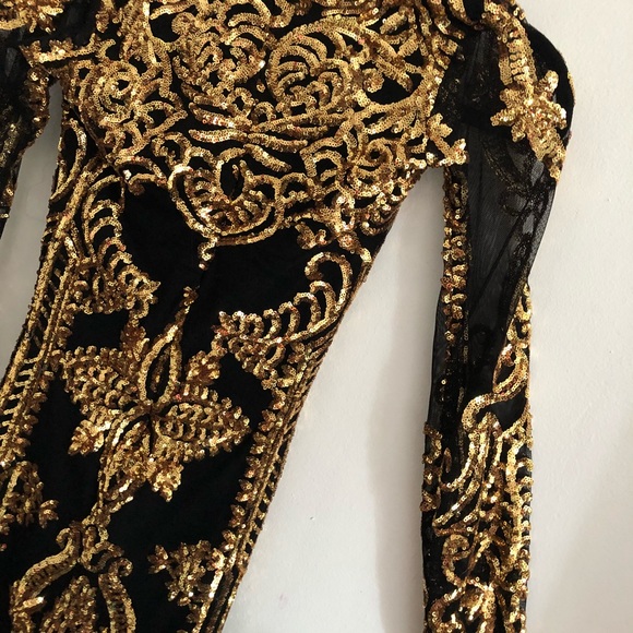 Black and gold sequin dress - Picture 4 of 6